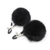 1Pair Bondage Bowknot Nipple Clamps with Small Bell Sexy Metal Breast Stimulation Exotic Accessory Hairball for Women's Sensatio