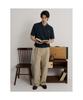 Binpolmen [Essential] Italian Cotton Collared Neck Knit Navy