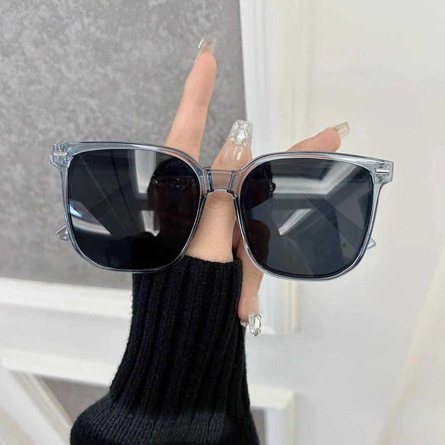 Designer Brand Square Sunglasses Women Men Casual Big Frame Sun Glasses Female Mirror Colors Luxurious Fashion