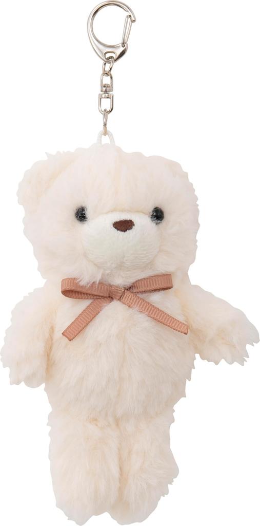 Plush Furry Fluffy Charm, Bear, Keychain, Mimi, 172-7905A1