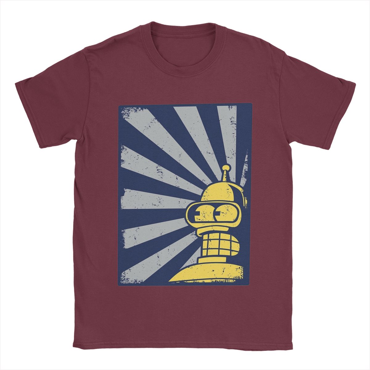 

Футболки Benders Ray, мужские, 100% хлопок, юмористические футболки, футболки с круглым вырезом, одежда с коротким рукавом, идея для подарка XXXXXL бордовый