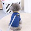 Thick Warm Dog Coat With Bear Embroidery Faux Fur Collar Winter Pet Clothing