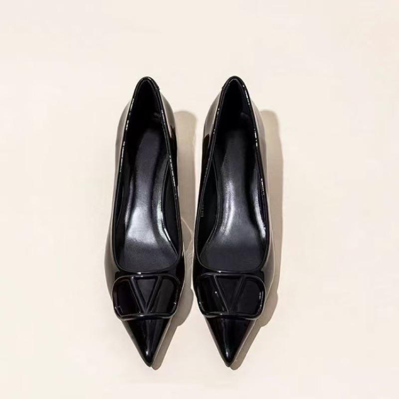 Flat-bottom Anti-slip Pointed Toe Breathable Single Shoes for Women, Versatile Shoes