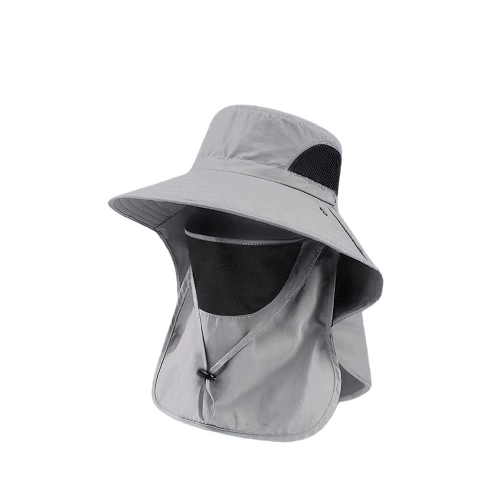 

Summer UV Protection Hat Anti-UV Quick-dry Outdoor Hiking Fishing Visor Bucket Hat Mesh Breathable Outdoor Sport Cycling Sun Hat світло-сірого кольору
