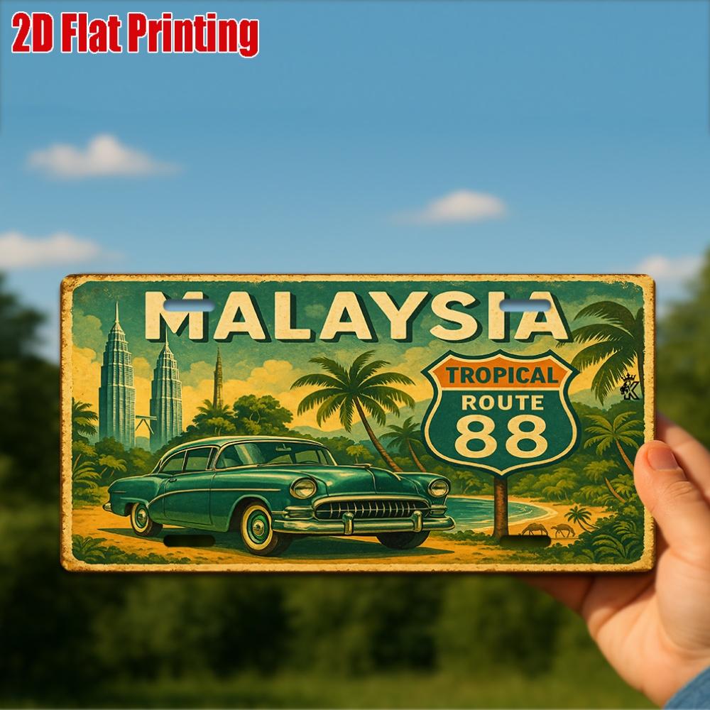 

D Flat Printing pc Vintage Metal Sign for Decorative Purposes Only Outdoor Plaque Wall Decoration (cm xcm)Malaysian 15x30cm(5.9x7.8inch)