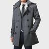 Men's Mid-Length Woolen Windbreaker Coat - New Autumn/Winter 2022, Trendy Velvet-Enhanced Thickness