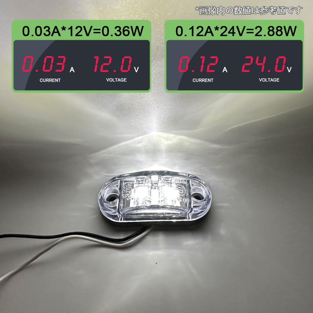 Side Marker LED -24V Truck Marker Lamp Side Marker Lamp Turn Signal Lamp Truck White Set of 4