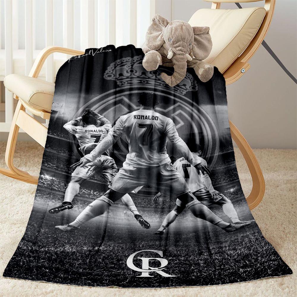 Ronaldo's Solitude Pitch Blanket Ultra-Soft Suitable for Picnics Office Seaside Four Seasons Multipurpose Playful Design Gifts For Family Or Friends