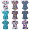 20Styles Casual Breathable Nurse Working Uniform Scrubs Blouse Short Sleeve T-shirt V-neck