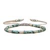 Turquoise Heishi & Silver Disc Bracelet – Adjustable Boho Jewelry, Protection Calm Gift for Men & Women