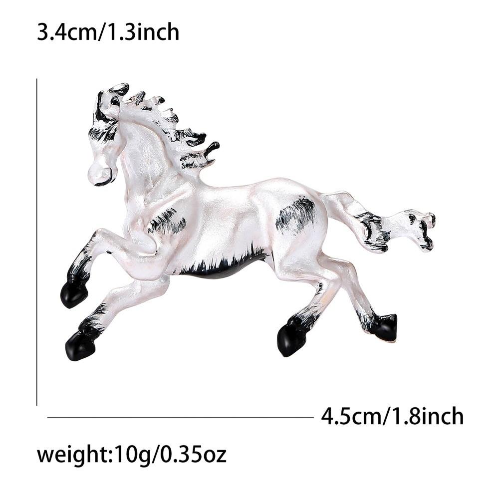 New Beaut&Berry Trendy Enamel Horse Brooch Versatile Simple Exquisite Small Brooch Temperament Clothing Jewelry Gift Giving