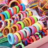 Girls Candy Color Nylon Rubber Band Child Women Safety Elastic Hair Band Ponytail Fragile Holder Slide Buckle Hair Clips Kid Hair