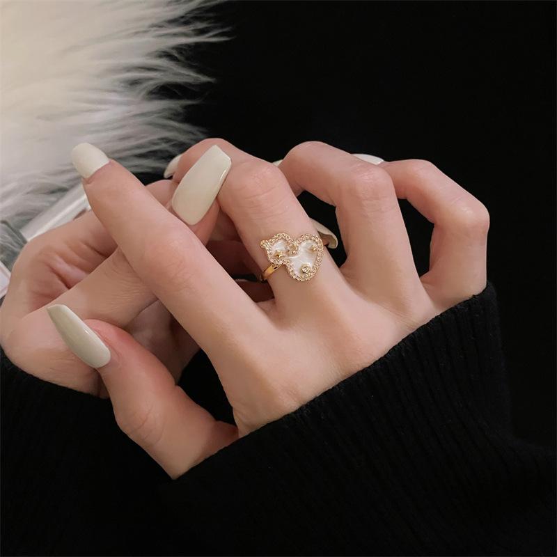 Leichter Luxus Premium Lila Tropfglasur Kürbis Offener Ring Mode Zeigefingerring Persönlichkeitsring Damen