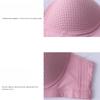 Breathable Hole Lace Underwear Ladies Simple and Comfortable Middle-aged Bra Big Yards Without Steel Ring Underwear Female