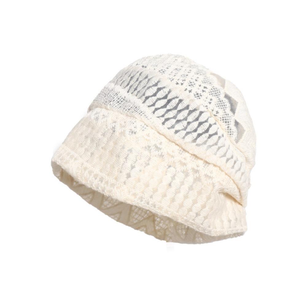 

Hollow Lace Hat Breathable Sunscreen Cap Sweet Beanies Hat Apparel Accessories бежевый