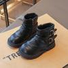 Girls Princess Boots  Autumn Kids  PU Leather Boots Children High Top Anti Slip  Zipper Outdoor Ankle Boots