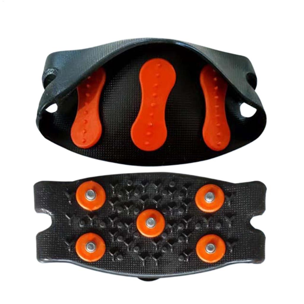 2pcs Steel Studs ice cleats with Adjustable Straps Crampon for shoes ice and snow cleats Non Slip hiking boots snow shoes