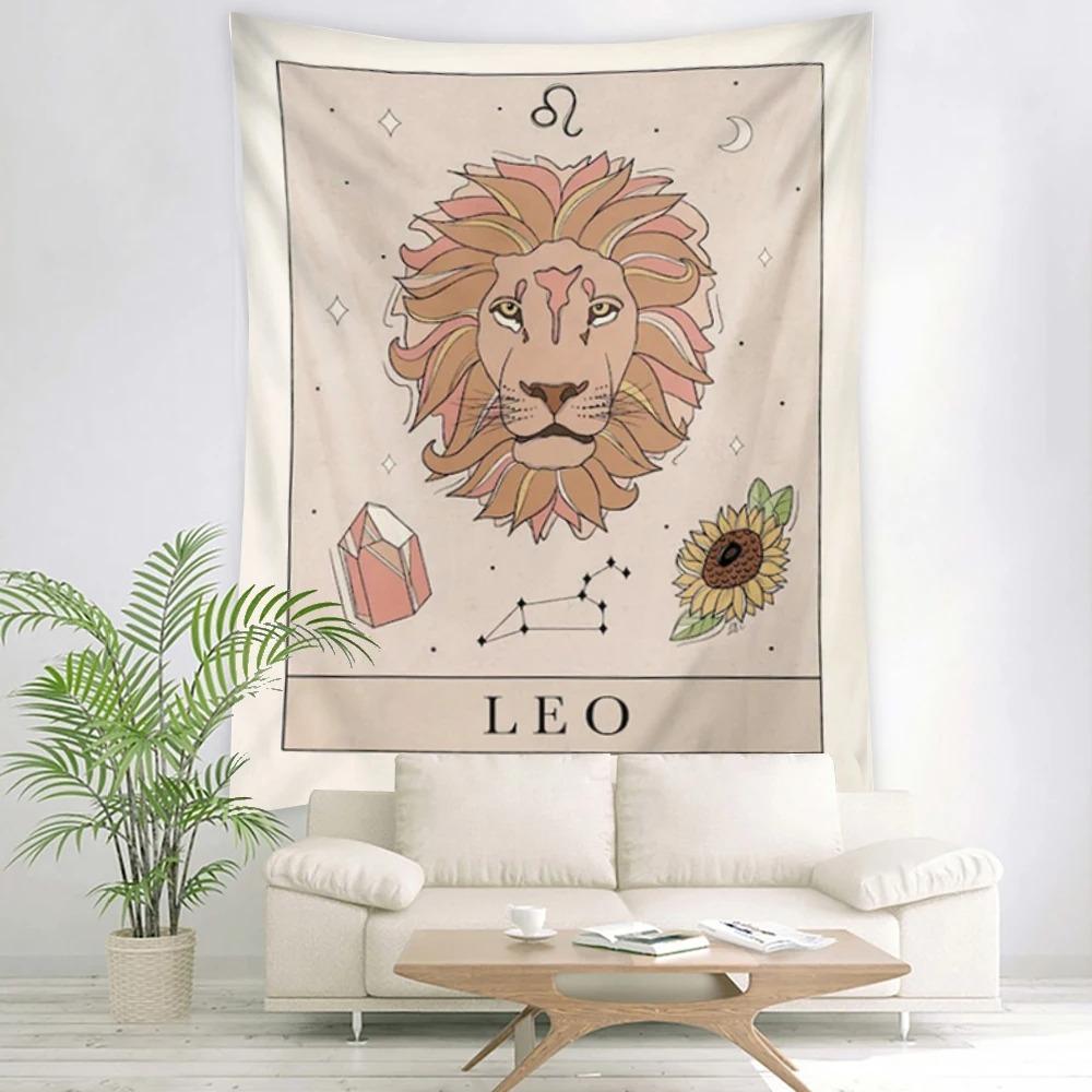 

Гобелен с узором «Двенадцать созвездий» Гобелен для офиса, гостиной, украшения стен дома 100x75cm