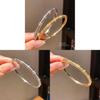 Modern Copper Bangle With 18k Gold Plating And Geometric Design For Women
