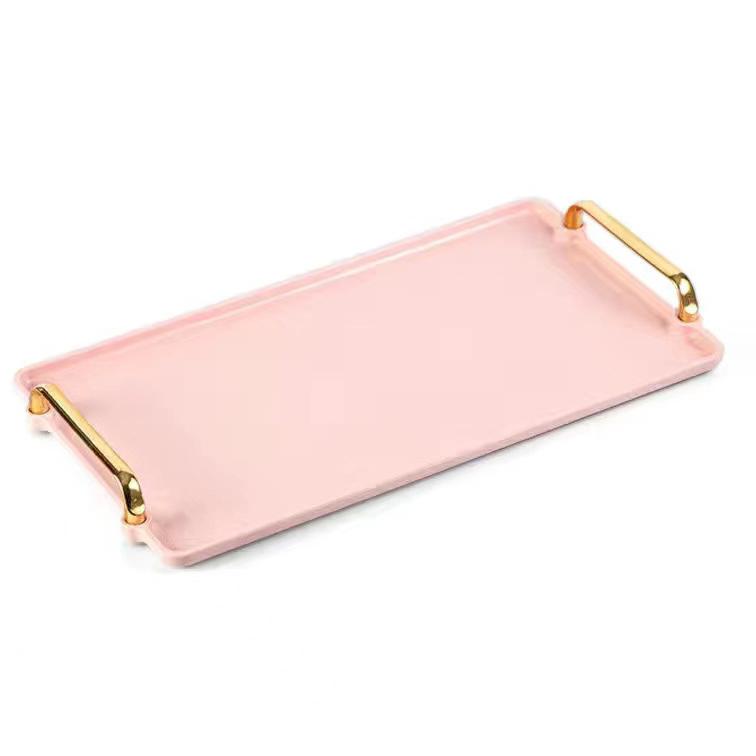 Modernes Serviertablett mit Griffen, Essenstablett, Desserttabletts, Premium-Partytabletts, Servierplatten, Tablett-Organizer für Ottomane, Couchtisch, Arbeitsplatte