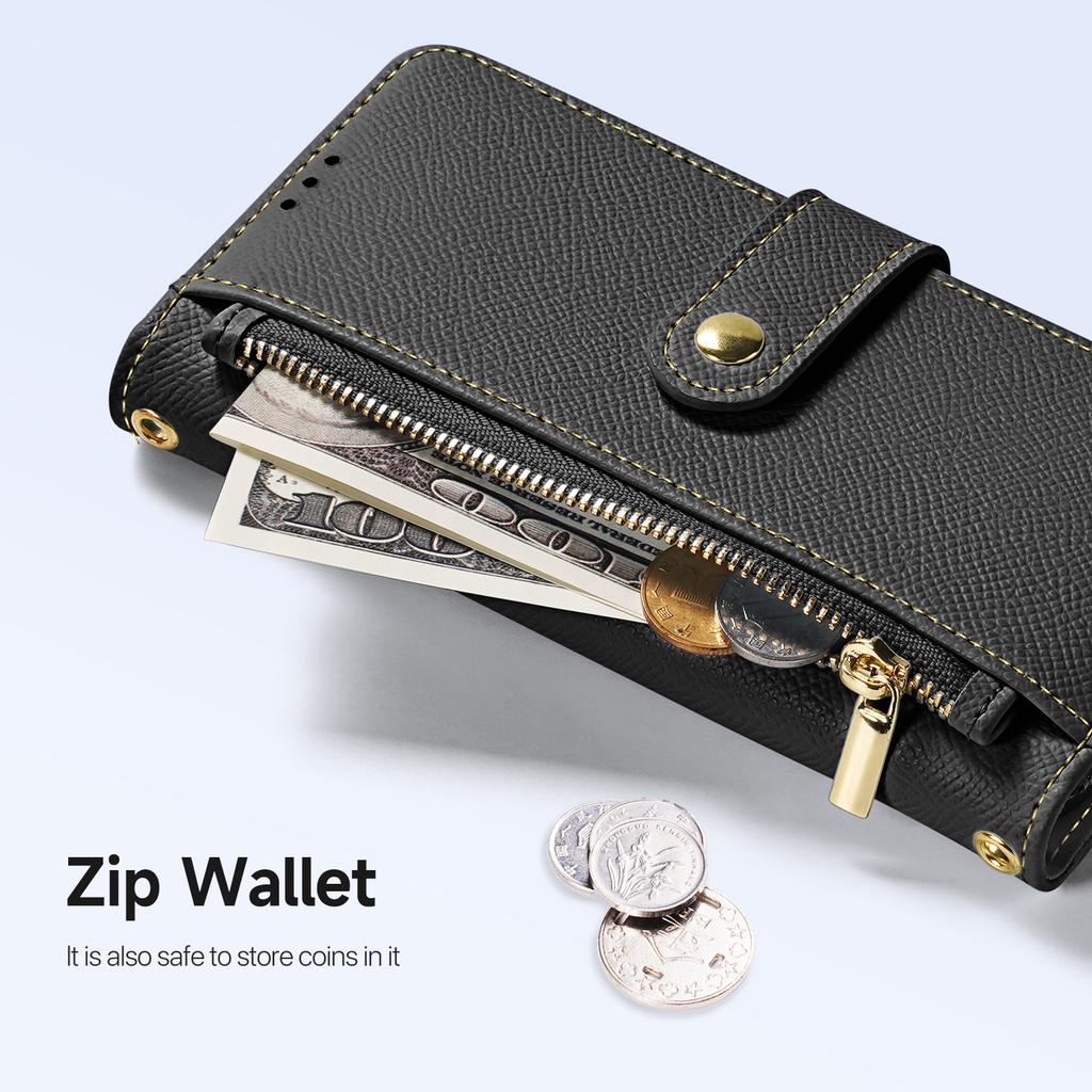 DUX DUCIS Lawa Series for iPhone 16 Plus Case Compatible with MagSafe Detachable Cowhide Leather Wallet Cover