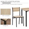 Three-Piece Minimal and Compact Dining Set, Light Wood Grain