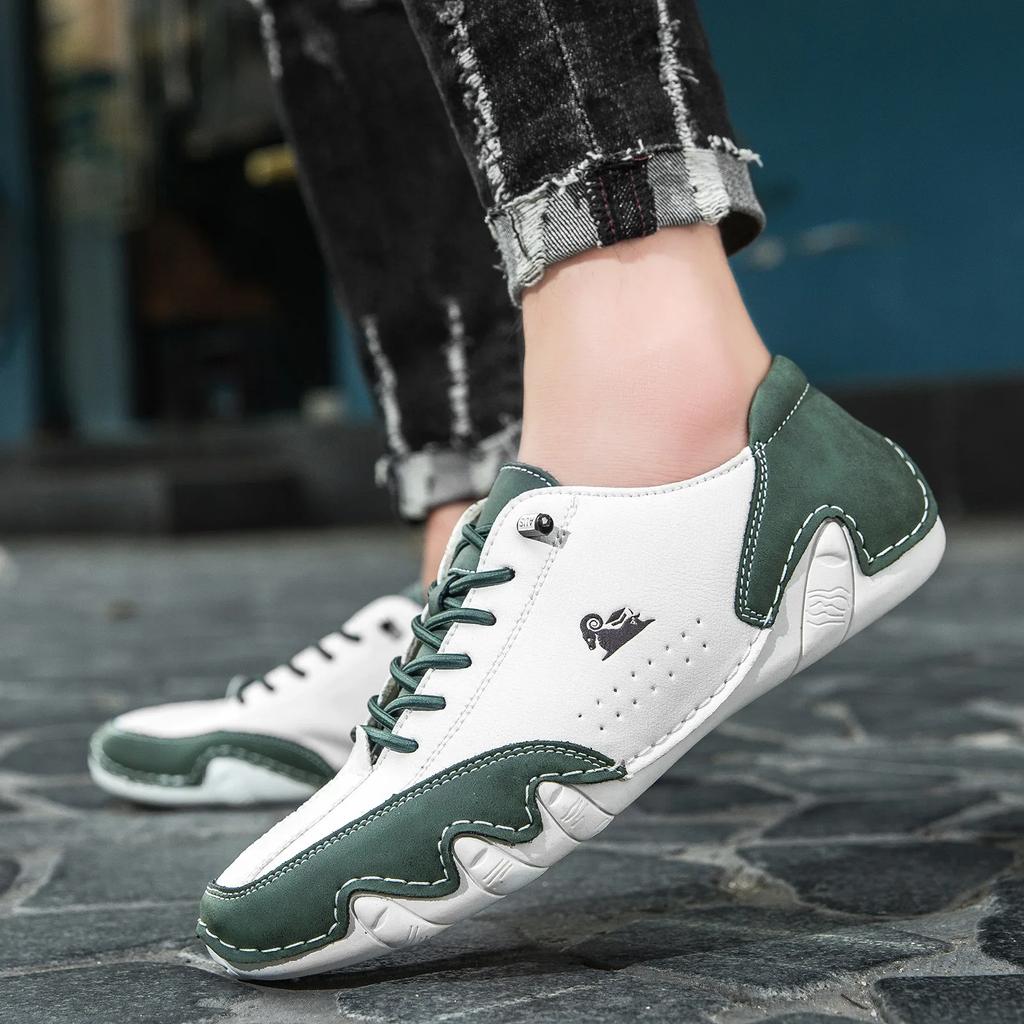 Pantofi de tenis pentru bărbați, pantofi casual, stil de cusut, culori mixte, pantofi moi, cu șireturi, pantofi vulcanizați confortabili, pantofi pentru bărbați