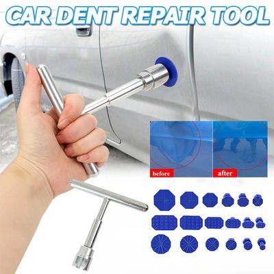 Car Dent Puller Repair Tools Body T-Bar Dent Remover Sheet Metal Multiple Size Suction Cup Puller Hand Tools Set