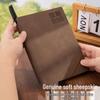 A5 Retro Tie-Up Sheepskin Leather Notebook: Soft Leather Journal for Office and Meetings