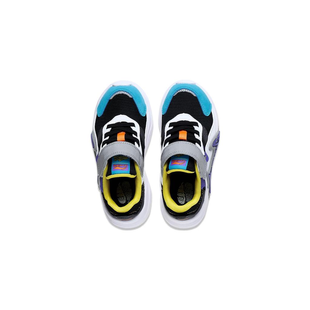 Li-Ning Cloud Non-Slip Shock Absorbing Wear-Resistant Lightweight Casual Shoes Kids Sneakers Black White Purple YKNT054-3