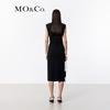 MO&Co. Sleeveless Pleated Waist Slit Dress