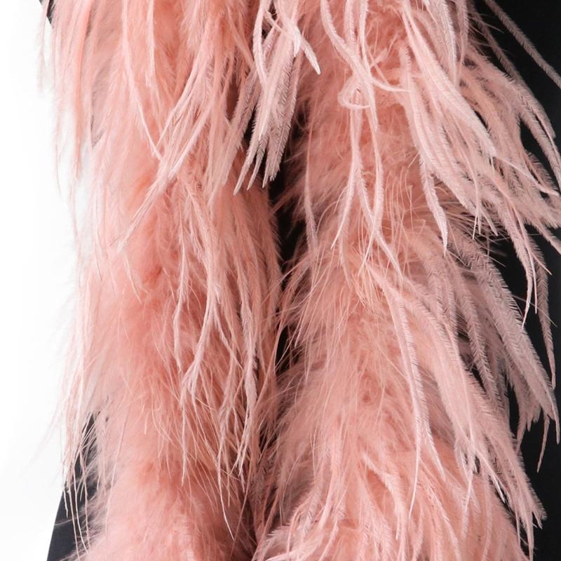 Stylish Ostriches Plumage Neck Wrap For Outfits And Home Decoration