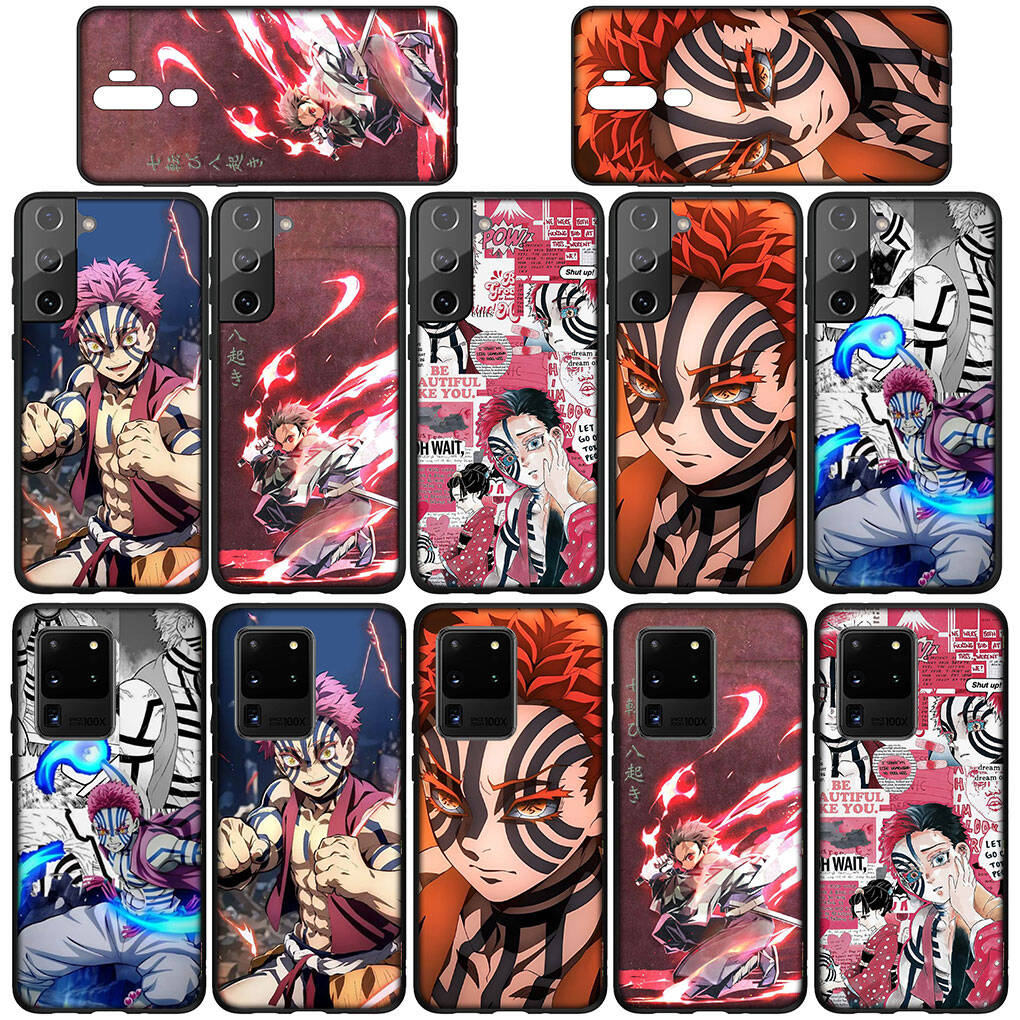 Phone Case for iPhone 17 16 15 Xiaomi Poco F8 F7 X7 X6 M8 C85 C75 C71 Redmi Note 14 13 12 11 Pro Max A4 14C 13C 15C Akaza Demon Slayer Tanjirou Cover