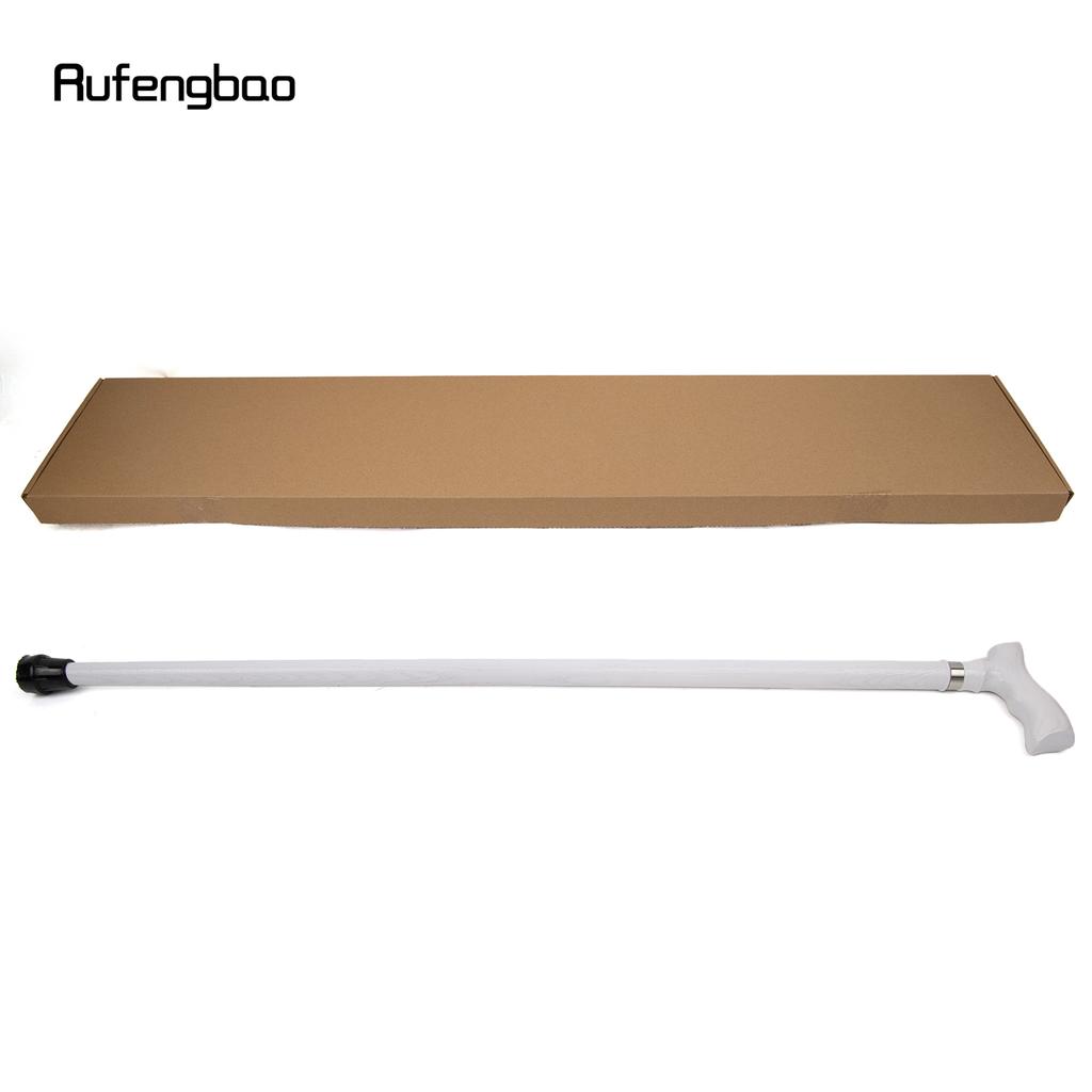 White Wooden Single Joint Fashion Walking Stick Decorative Cospaly Party Walking Cane Halloween Mace Crutch  Wand Crosier 94cm