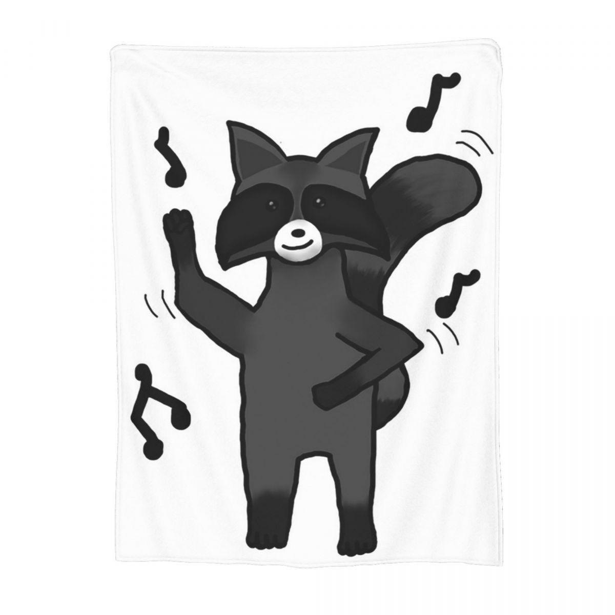 Pedro Raccoon Dance Meme Blankets Flannel Sofa Throw Blanket Super Soft for Couch Bedding Outdoor Throws Bedspread Quilt 30x40in