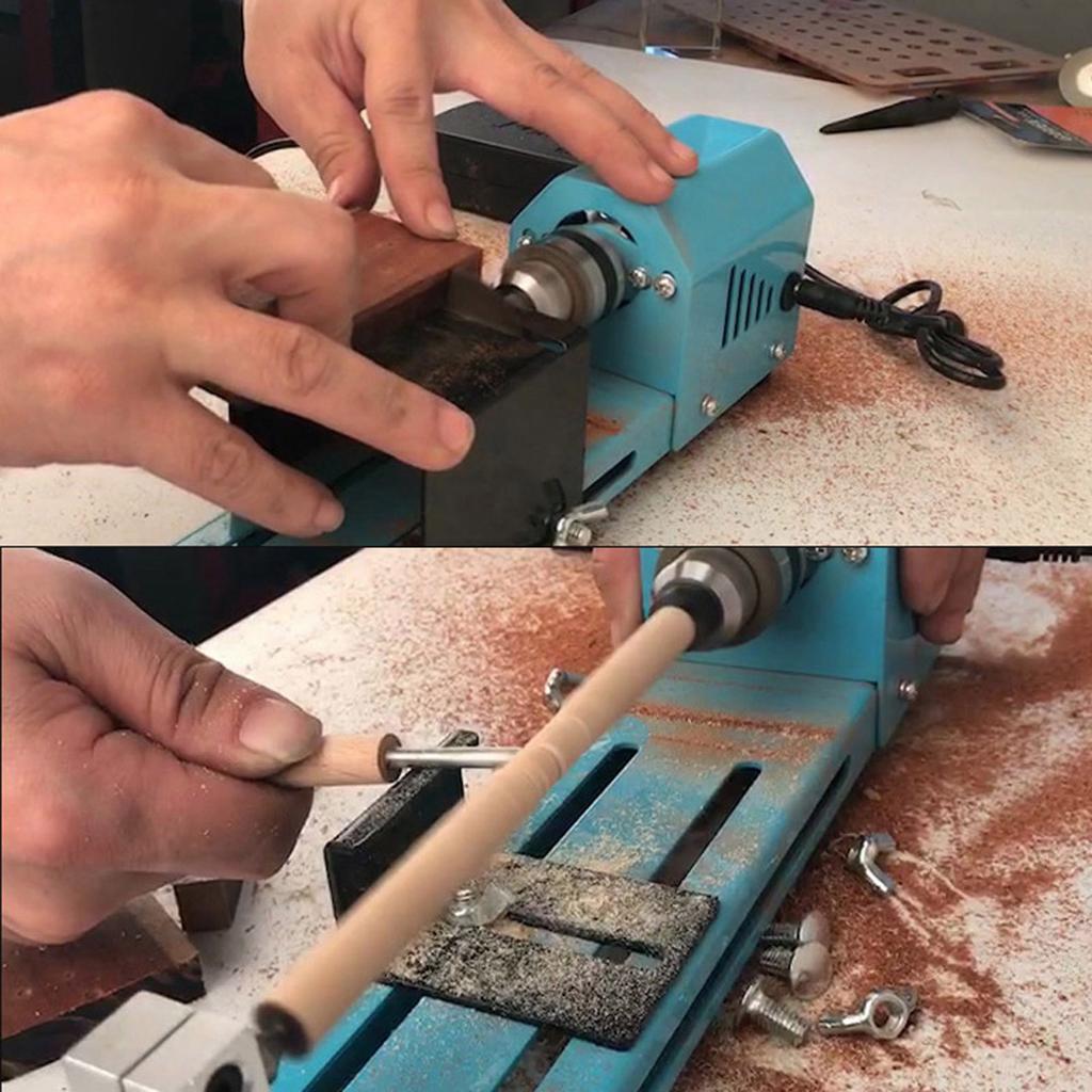 Miniature Electric Punching Grinding Machine DIY Wood Lathe Machine