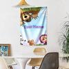 Masha Bear Custom Your Name Wall Decor Tapestry Art For Pet Memorial Birthdaywedding Party Backdrop Family Gift