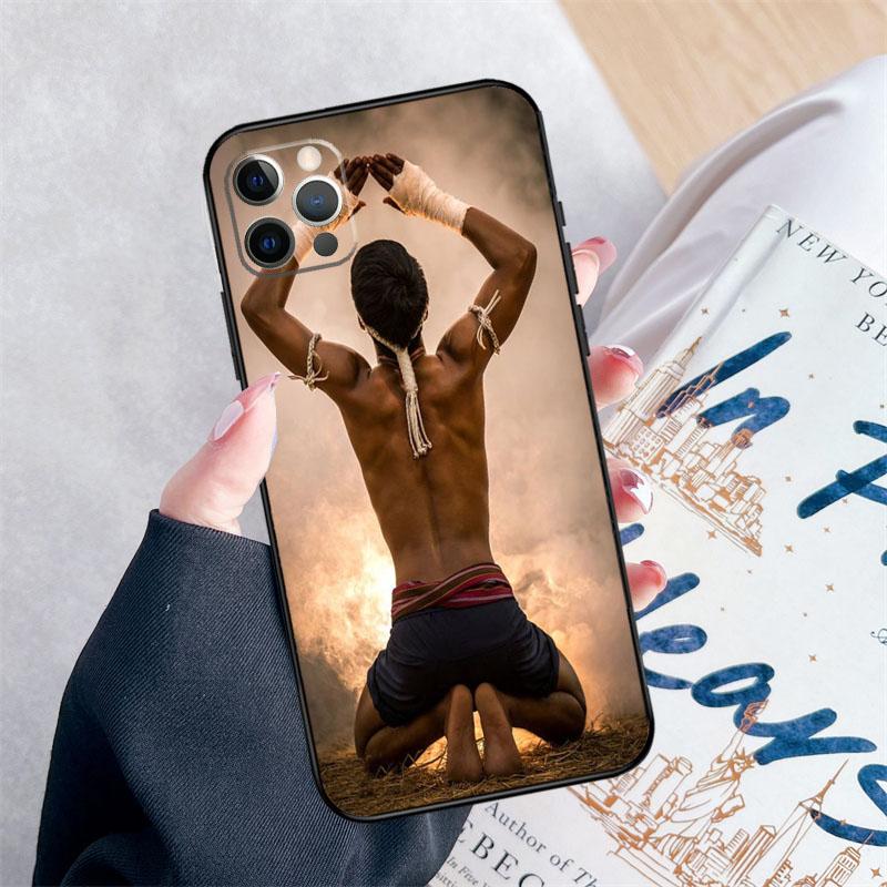 Muay Thai Kickboxing Fight Phone Case For iPhone 16 Pro Max 11 12 13 Mini 14 15 Pro Max XR 15 16 Plus 16e Cover Coque