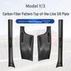 Tesla Model Y Fibra de Carbono Protector de Esquina Trasera Anti-Patadas Tira de Umbral