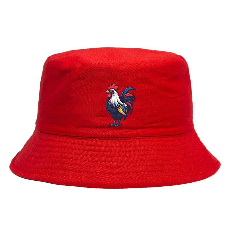 Zealous Sole Women's Rugby Coq Mascotte France Bob Chapeau Man Woman Reversible Bucket Hat Unisexe Summer Sport Travel Fisherman Cap 56-58Cm