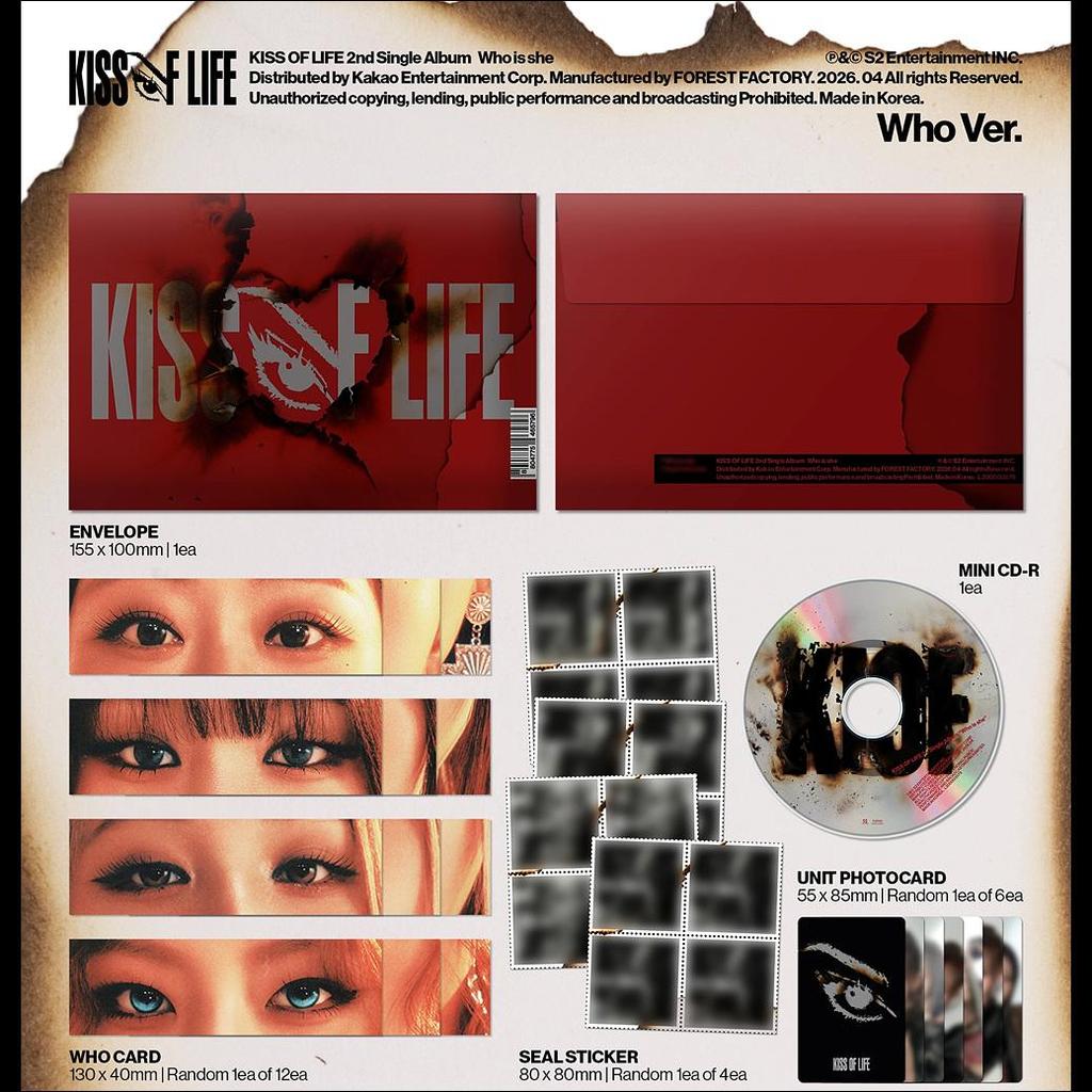 [Pre-order] KISS OF LIFE [Who is she] 2nd Single Album (Who Ver.) + Free Gift