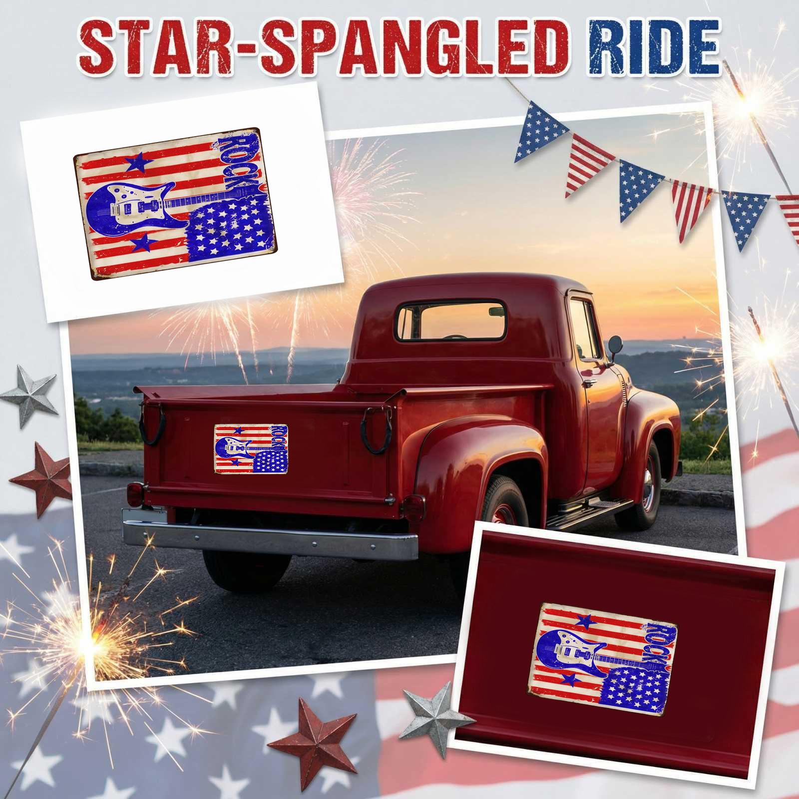 Декорация  Звездно-полосатый флаг  ко Дню Независимости Наклейка на кузов автомобиля S