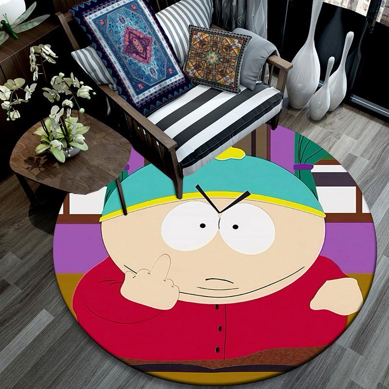Eric Cartman Pattern Round rug,Carpet Rug for Living Room Bedroom Playroom ,Non-slip Floor Mat,Holiday Gifts and Birthday Gifts.