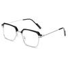 Fashion Metal Metal Square Simple Personality Half-frame Women Men Eye Protection Anti Blue-ray Glasses