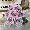 Künstliche Blumen 7-Köpfige Göttin Rosen Bündel Restaurant Dekoration Seiden-Fake-Blumen Simulation Grüne Rose Halle Dekorativ
