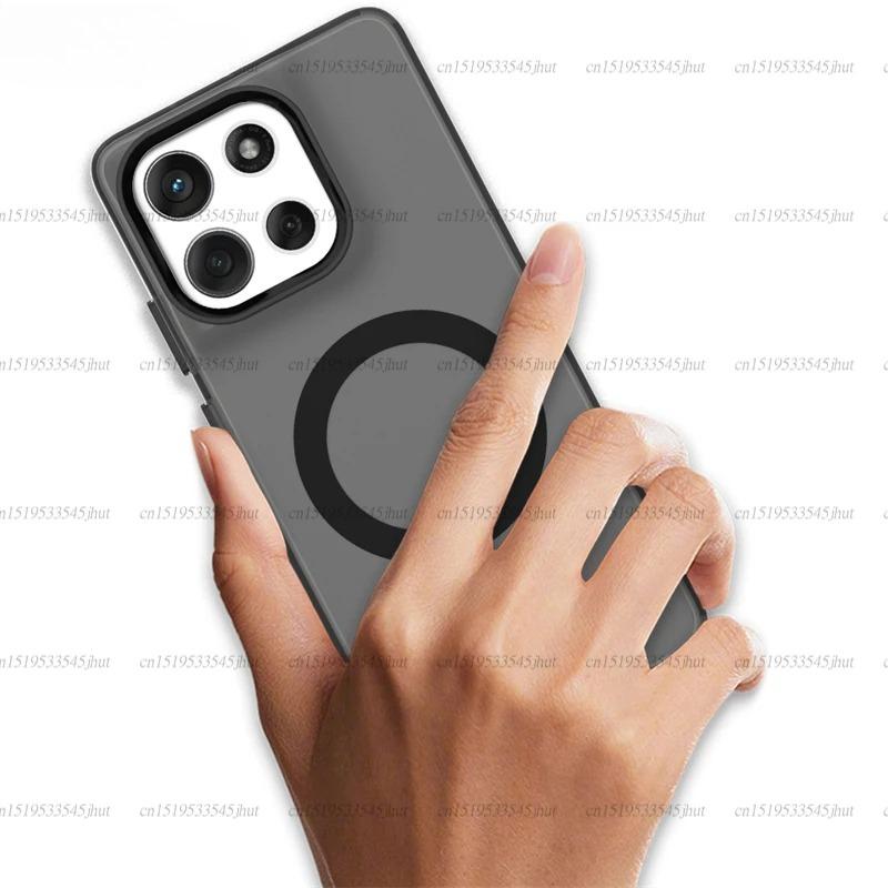 Transparent Case For Motorola Moto G86 Case Moto G86 G66j G56 Magnetic Adsorption Wireless Charge Back Cover For Moto G86 Case