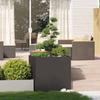 Plant Pot Black 80x80x80 Cm Steel