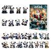 Set Scatola Panda da Collezione Calendari dell'Avvento 2026, Ornamento Appeso Carino in Acrilico 2D per Decorazioni Auto Albero di Natale, 24 Giorni Conto alla Rovescia di Natale