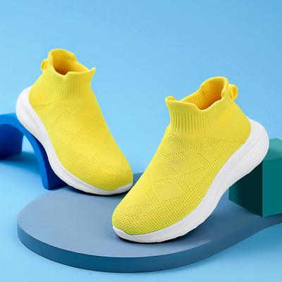 Sapatos Meia da Moda para Meninas Cano Alto Elásticos para Crianças Sapatos Transfronteiriços Verão Outono Malha Tênis Casuais Infantil Sapatos para Menina Botas