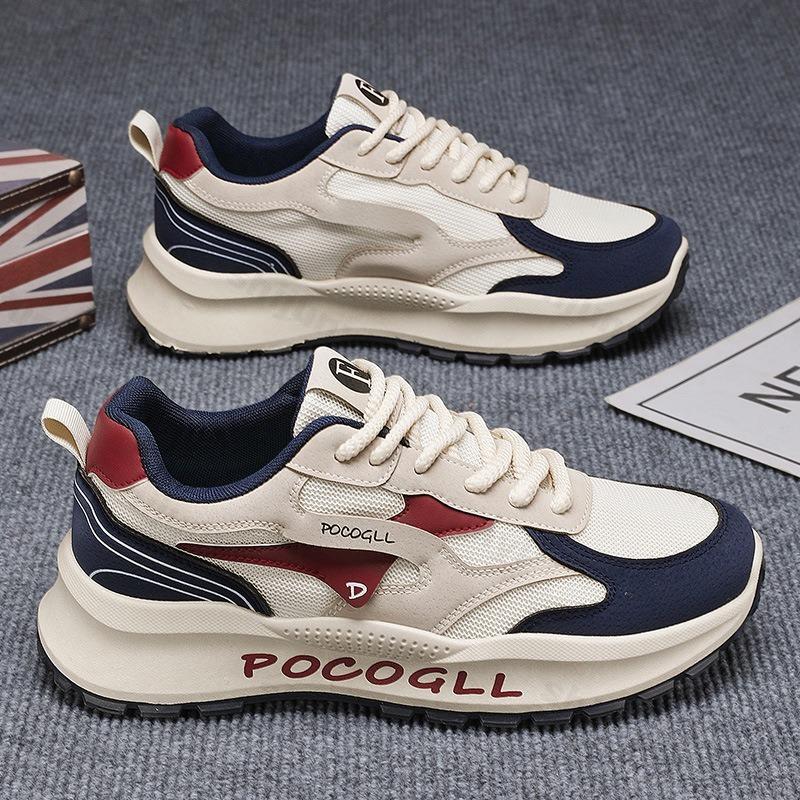 Fashion Men's Casual Sports Shoes 2025 Summer Fashion Thick-soled Sneakers New Men Mesh Breathable Man Outdoor Student Running Shoes